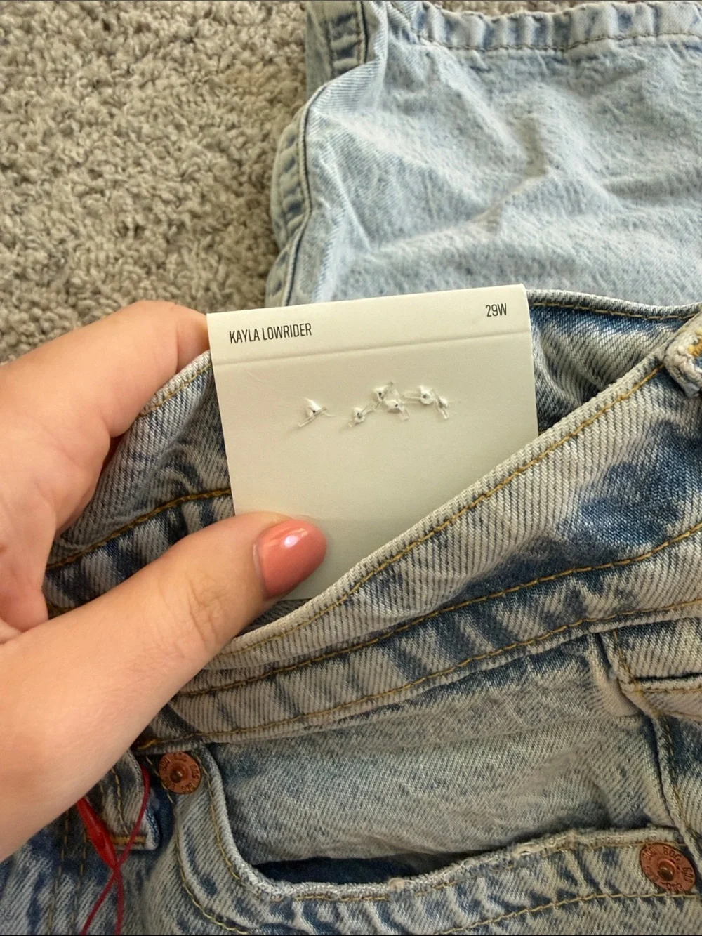 BDG Kayla Lowrider  Jeans - Pale Blue Denim - Picture 2 of 3
